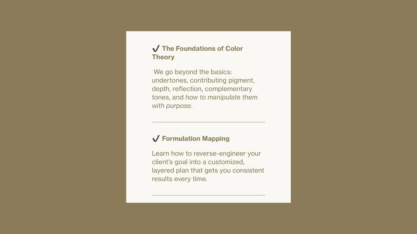Confidence Behind Formulation- Color Decoded