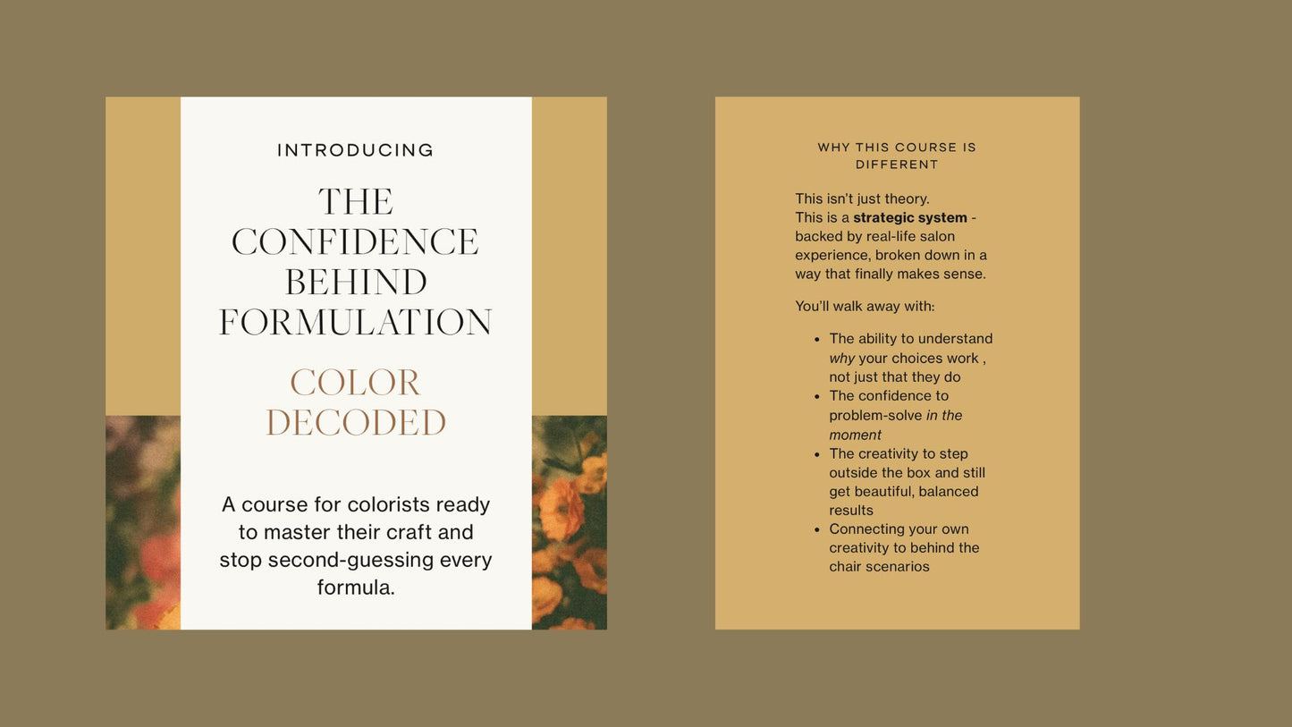 Confidence Behind Formulation- Color Decoded